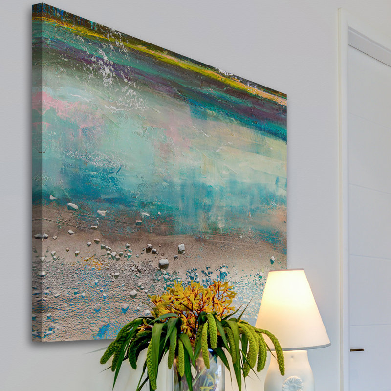 "sable pebbles" par parvez taj,, reproduction d’art sur toile tendue, H 32 po x l 32 po x P 1,5 po