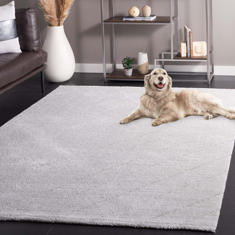 Allarna Machine Woven Grey Rug, Rectangle 183 x 274 cm