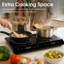 Abode AINDH2003 Portable Double Induction Hob, Digital Dual Control 2.8kW - Black