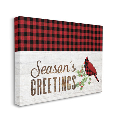 Seasonal Greetings Expression Cardinal rouge