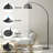 Emersynn 78.7'' Arched/Arc Floor Lamp with Remote Control, LED Bulb Included, and Metal Shade-1340252766