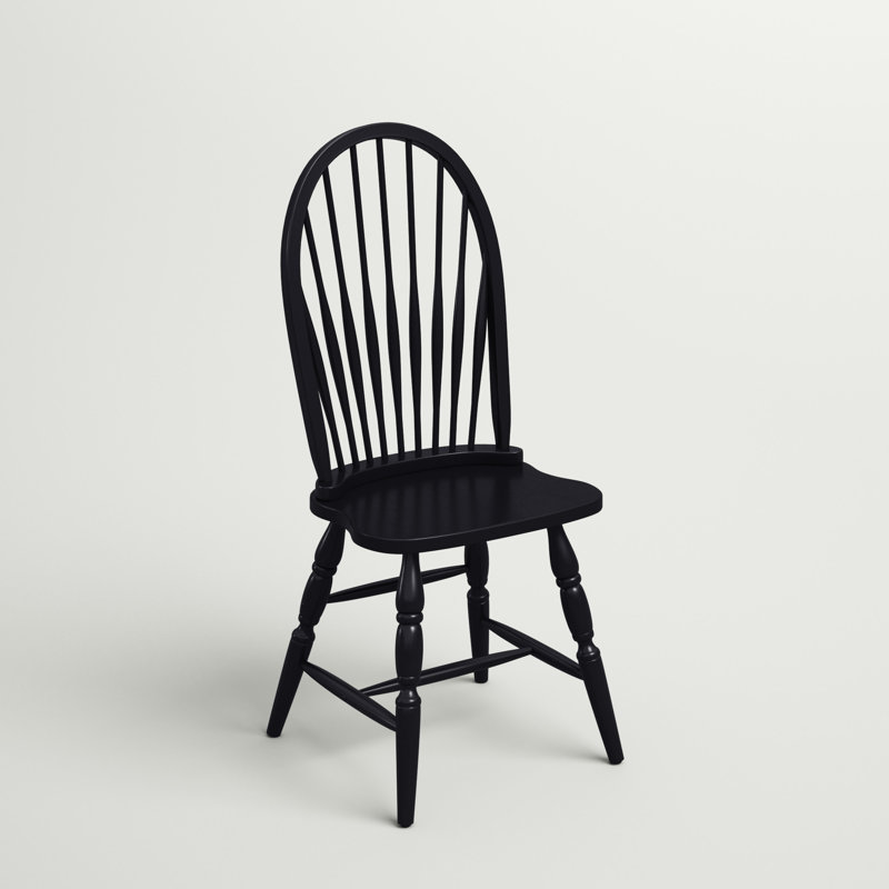 Wisconsin 17.25'' H Solid Wood Side Chair, Antique Black