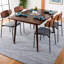Tapis bleu en laine / coton touffeté à la main Amburgey Metro-1267879865