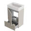 Armoire de salle de bain moderne 20 po - Lavabo autoportant en cachemire gris avec céramique-1829013795