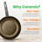 11'' Large Fry Pan - Non-Stick Stylish Kitchen Cookware with Metallic Ridge-Line Pattern