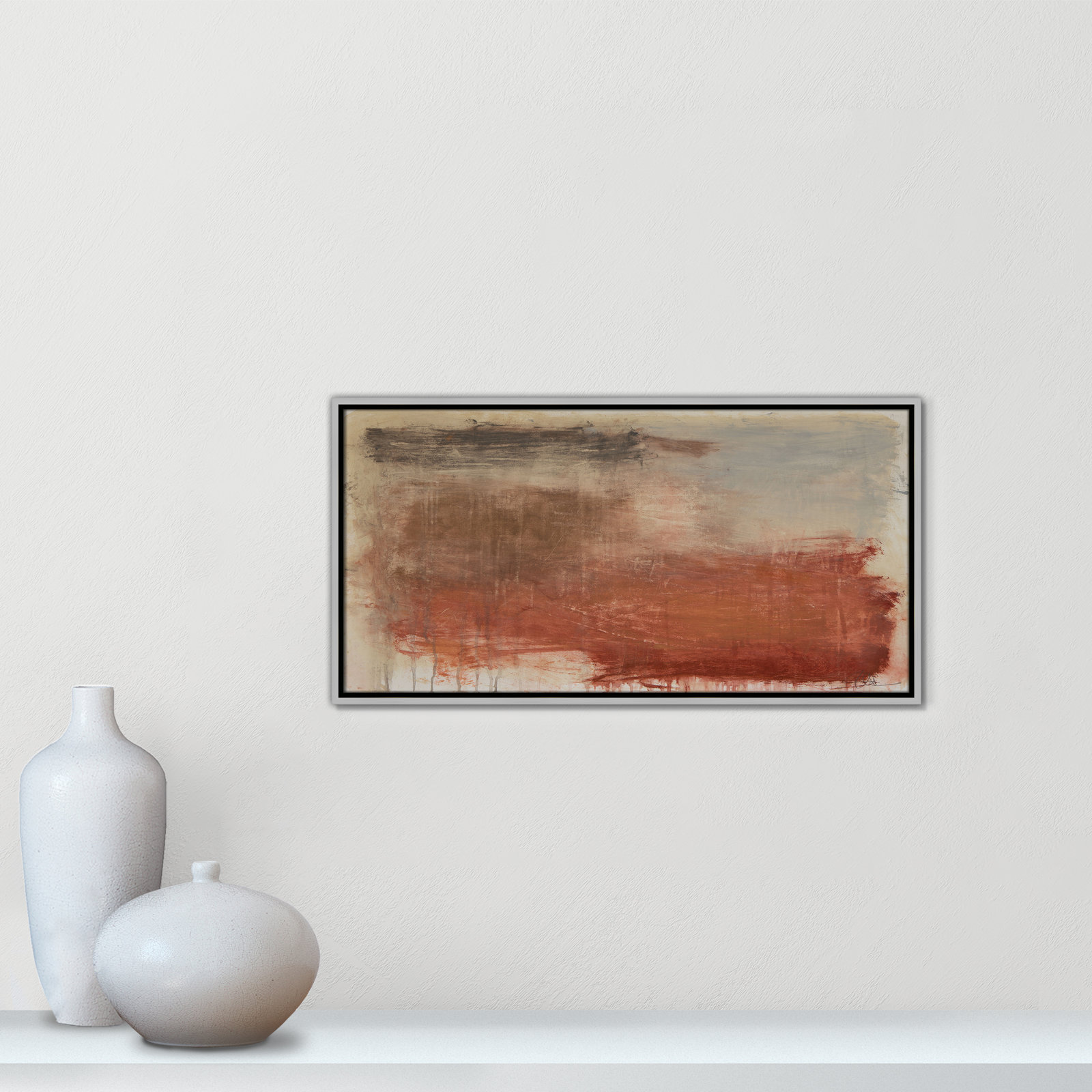 Autumn Over The Rivera Print by , 16.5" H x 31.5" W, Silver