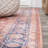 Ville Ornate Medallion Machine-Washable Terracotta/Navy Rug-1019337679