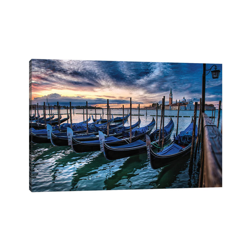 Gondolas of Venice 1 Piece Wrapped Canvas Wall Art, 20.32 cm H x 30.48 cm W