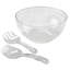  Grande assiette à salade en plastique transparent 5500 ml | Contenant jetable Crystal Clear | Articles de traiteur pour fêtes