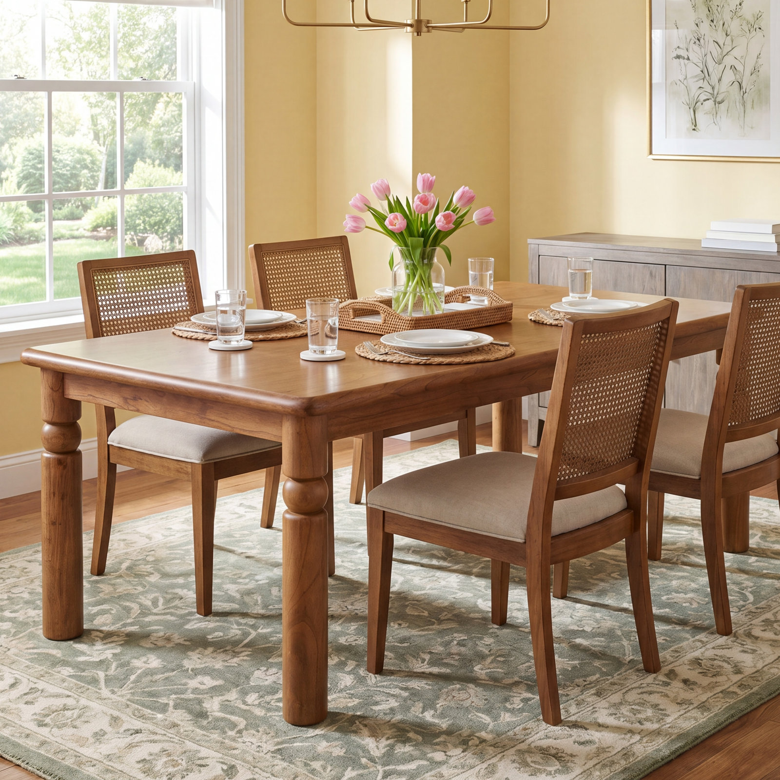 Elizabeth 85'' Dining Table, Aged Barrel