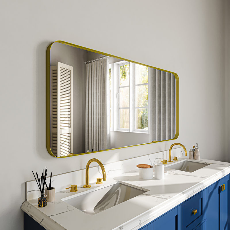 Miroir mural Tahleek, Or, 60 po x 28 po