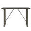 Gris industriel - Mobilier de bureau à hauteur de comptoir 3 pièces: table rectangulaire et 2 tabourets ronds avec sièges rembourrés en mousse, placage en métal pour salle à manger décontractée
