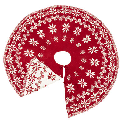 Jupe d'arbre festive en tricot double face