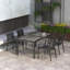 Steel Patio Dining Set Table,