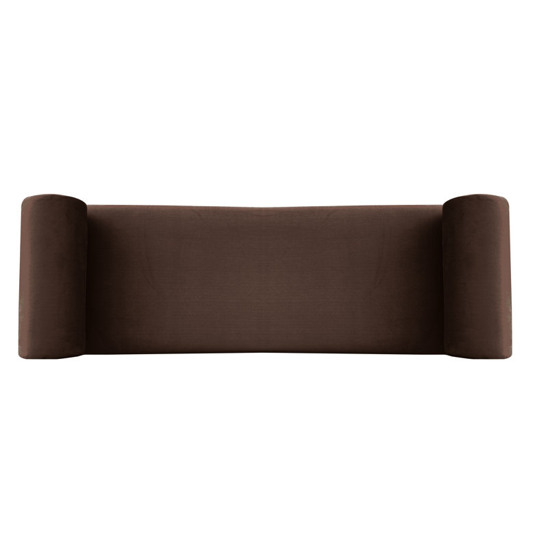 Baroque Upholstered Bench, Brown