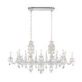 Sterling 12 Light Crystal Linear Chandelier