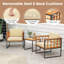 Ensemble de conversation pour patio 2 personnes en bois d'acacia avec coussins Raffield