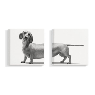 «Viennaer Dog Heads and Tails» par Jon Bertelli, ensemble de 2 reproductions d'art graphique