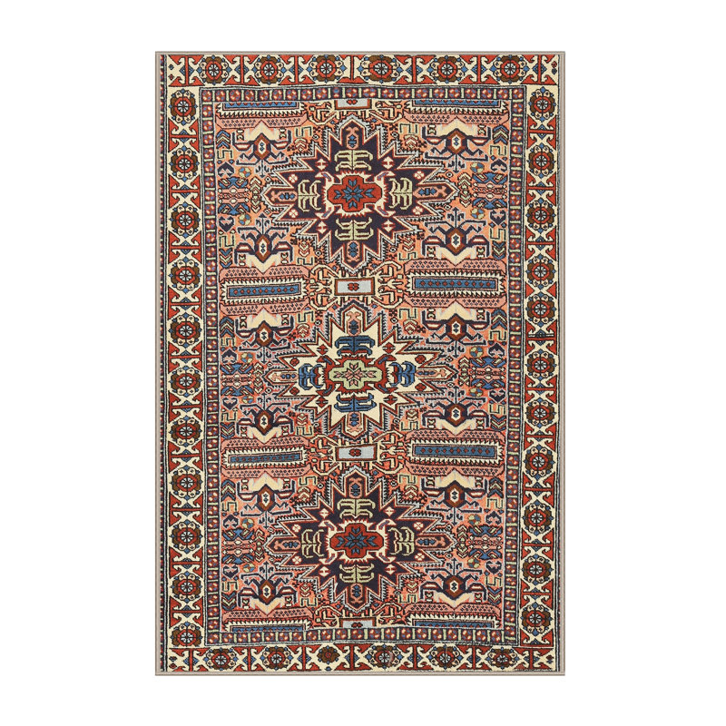 Tapis oriental oriental / noir / crème, Rectangle 7 pi x 9 pi
