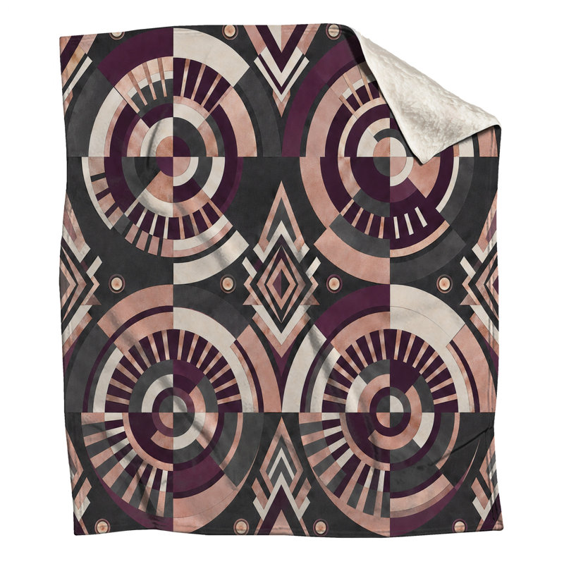 Geometric Circles Pattern Blankets, 60in W x 80in H