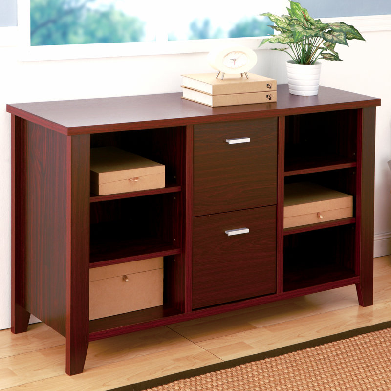 Mccree 120cm Wide 2 -Drawer File Cabinet, Mahogany
