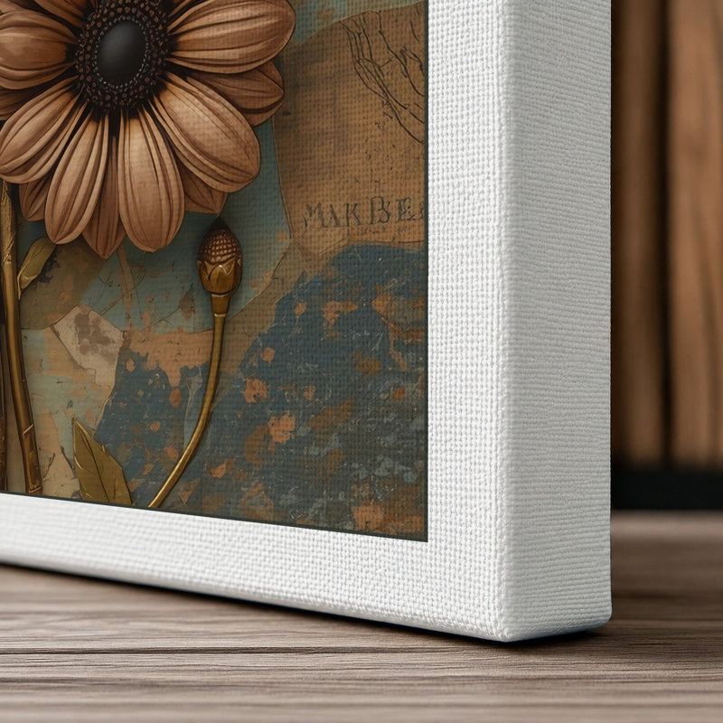 Fading Blooms Botanical - Wrapped Canvas, 18x12 - 45.7 x 30.5 cm, White Border