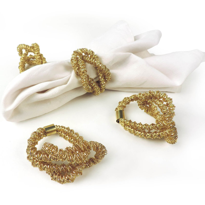 Polished Iron Napkin Ring, Gold