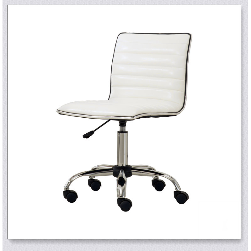Chaise de bureau Fremo Chromel, Blanc