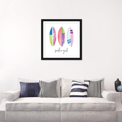 « sports fille surfer », impression sur toile