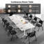 Ensemble de 3 tables de salle de formation Niaja, 1 table rabattable et 2 chaises de formation certifiées BIFMA
