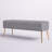 Julietta Tufted Upholstered Bench with Soft Sherpa Fabric and Modern Metal Legs-742709378