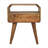 Solid Wood Newton Oak-Ish Nightstand, Brown-1888607746