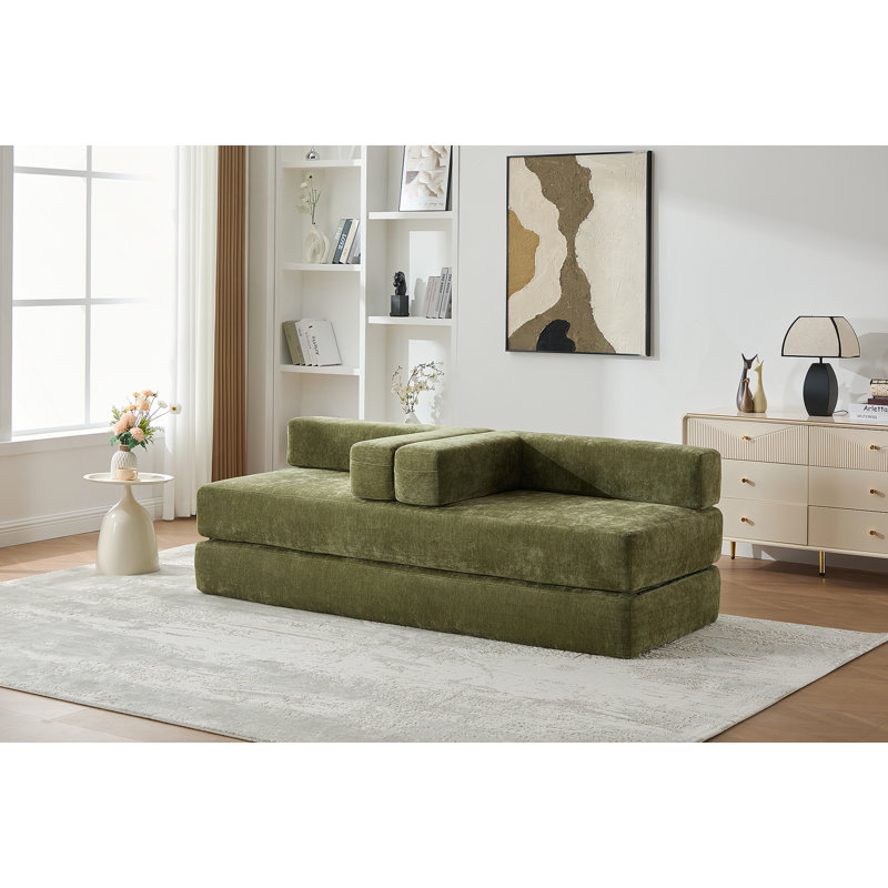 Boneless Convertible Folding Sofa Bed With Pillows - Multi-Function Floor Couch And Sleeping Mattress For Versatile Use In Various Spaces