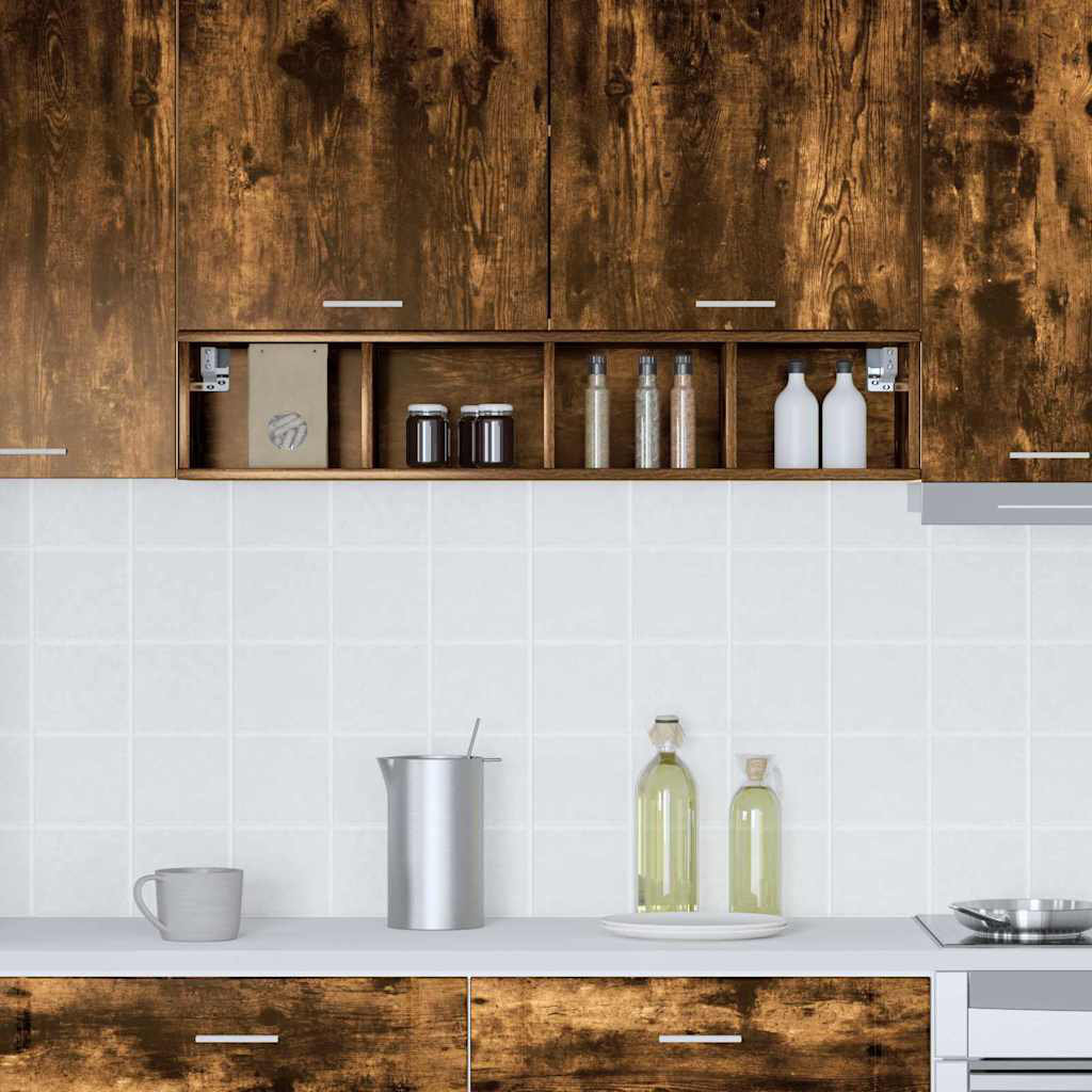 Vidaxl Hanging Cabinet With Storage Riga Old Wood 30 X 29.5 X 100 Cm