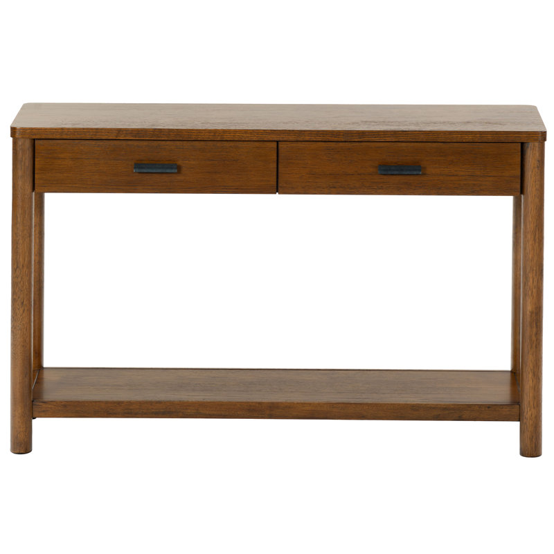 Jaylessa Wood 2 Drawer Console Table, Medium Oak