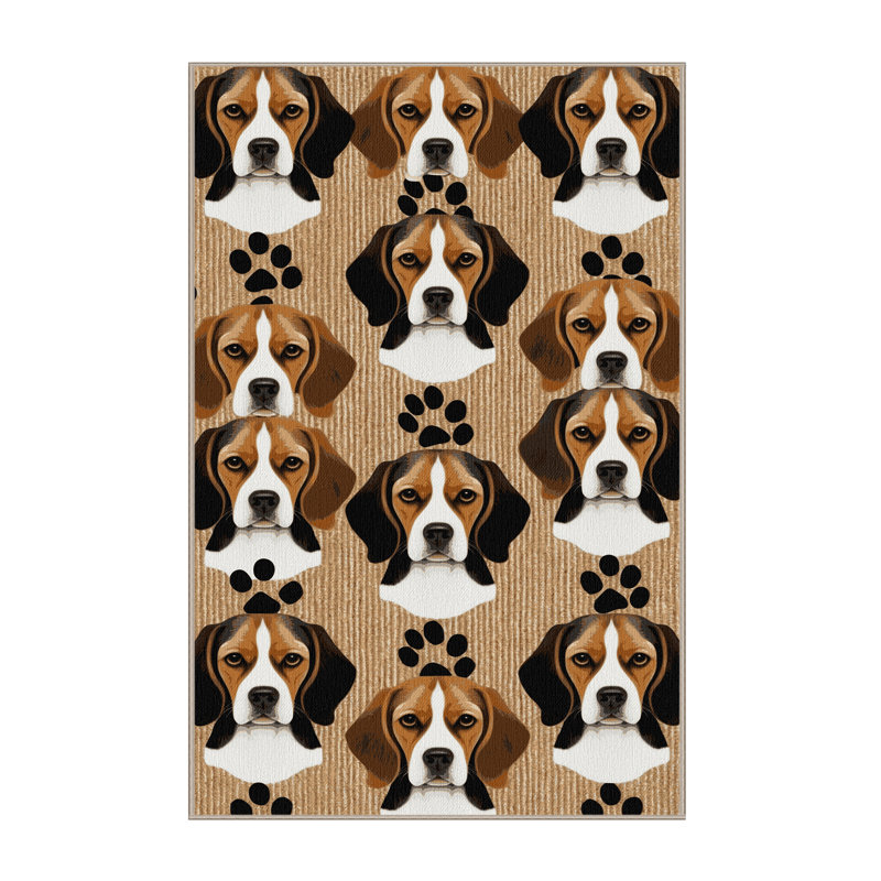  Tapis lavable Beagle Dogs, Rectangulaire 2 pi x 3 pi