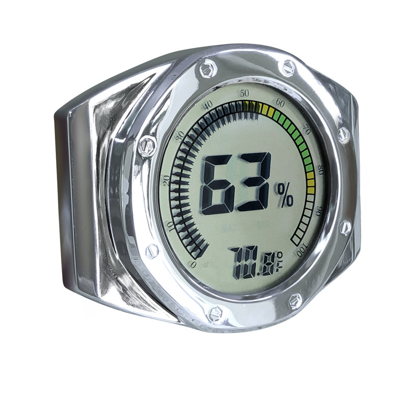 Hygromètre numérique à lunette de montre, Argent