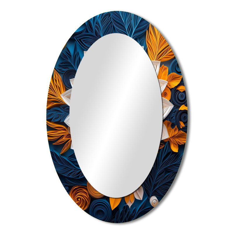 Miroir mural blanc blanc Botanical Whirlwind III - Blanc, 36 po x 24 po