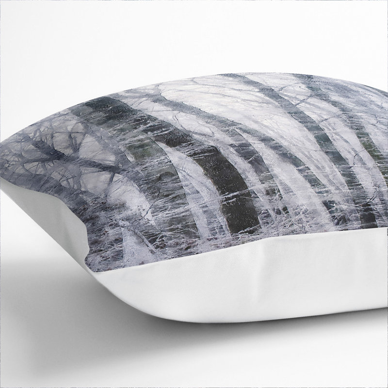 Winter Forest Vol.11 Scatter Cushion, 40cm H x 40cm W x 15cm D, White