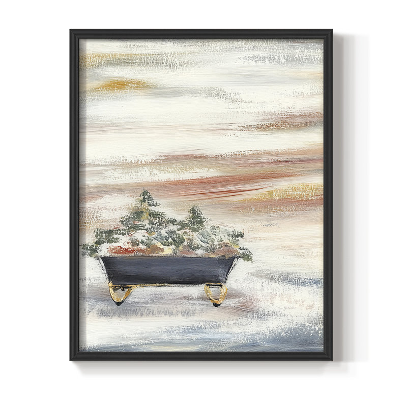 «Christmas Holiday Art CCXLII», reproduction d'art encadrée - bois massif, Noir, noir, noir, noir, 30" H x 24" W