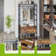 Hallway Coat and Shoe Storage, Industrial Hall Tree With 2-Drawer
