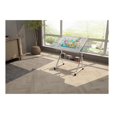 Tableau 1500 pièces en métal 1500 pièces pour cadeau adulte avec 4 plateaux (blanc)