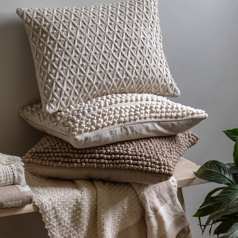 Cream Square Cushion