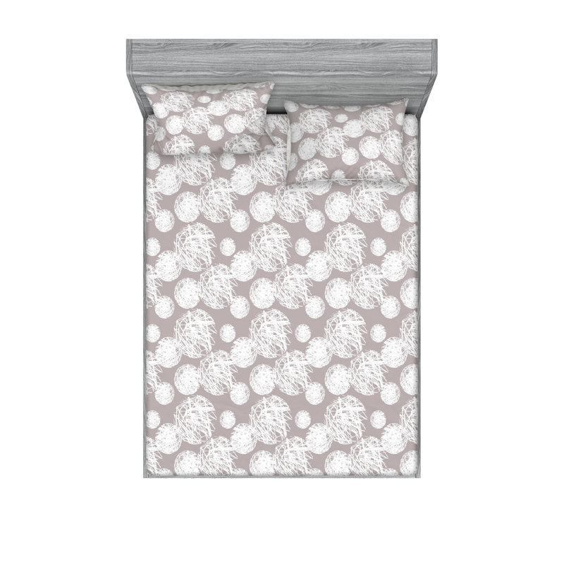 Drap-housse et taie décorative Ambesonne, Ensemble de draps très grand californien avec 2 t