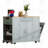 Rolling Kitchen Islands on 5 Wheels with 3 Drawer, 3 Open Side Racks-2073300563