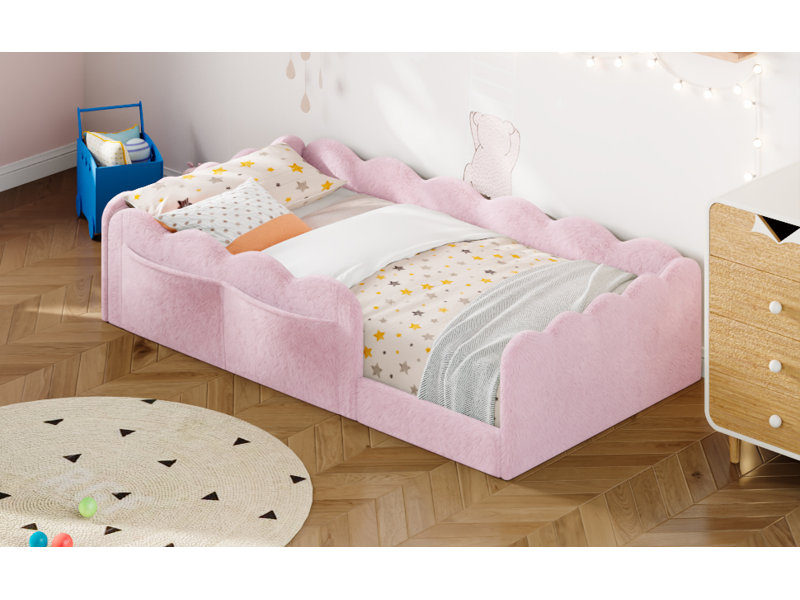 Lit tapissier pour enfant Cocoon, Pink