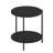 Caureen 2-Tier Modern Tall Round Side End Table with Sturdy Metal Legs-374164066-374164067