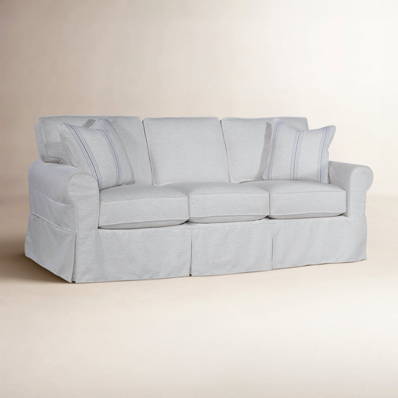 Bedford Sofa, White Performance Fabric; 0851-94