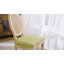 Chaises de salle à manger ovales de style campagnard, ensemble de 8, en bois d'hévéa massif, fini vieilli, revêtement en lin, vert olive-817741836-817741837