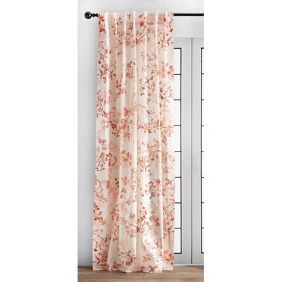 Maison d'Hermine Equinoxe - Terracotta 100% Cotton Set of 1 Curtain - 50" x 84"